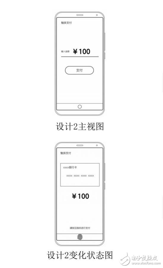 魅族的全新专利_小圆圈+屏下指纹