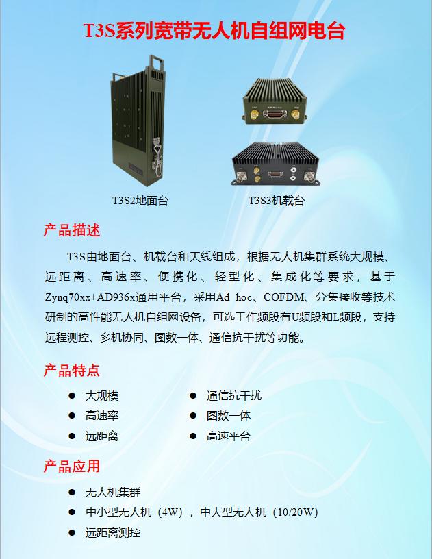 无人机集群高性能抗干扰自组网电台的简单介绍