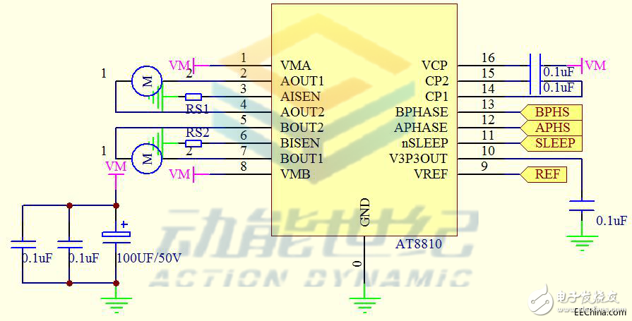 目前市场非常看好的,双通道集成电机驱动方案(AT8810)解析