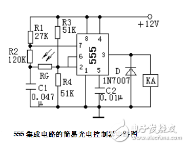 采用555集成电路的简易光电控制器电路设计