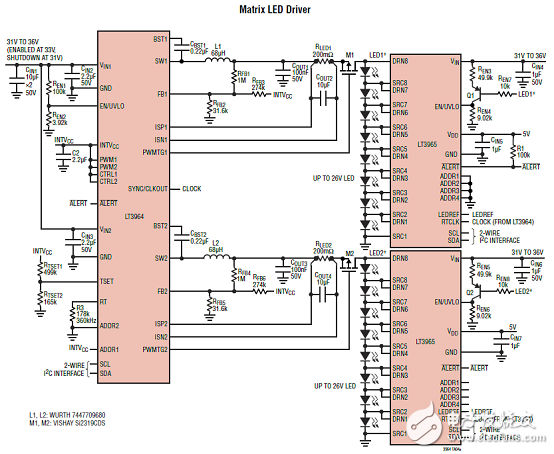LT3964主要特性 同步降压LED驱动器解决方案