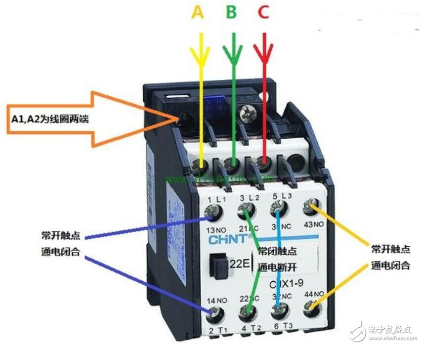 交流接触器有几个触点