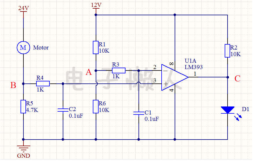 电机过载保护电路