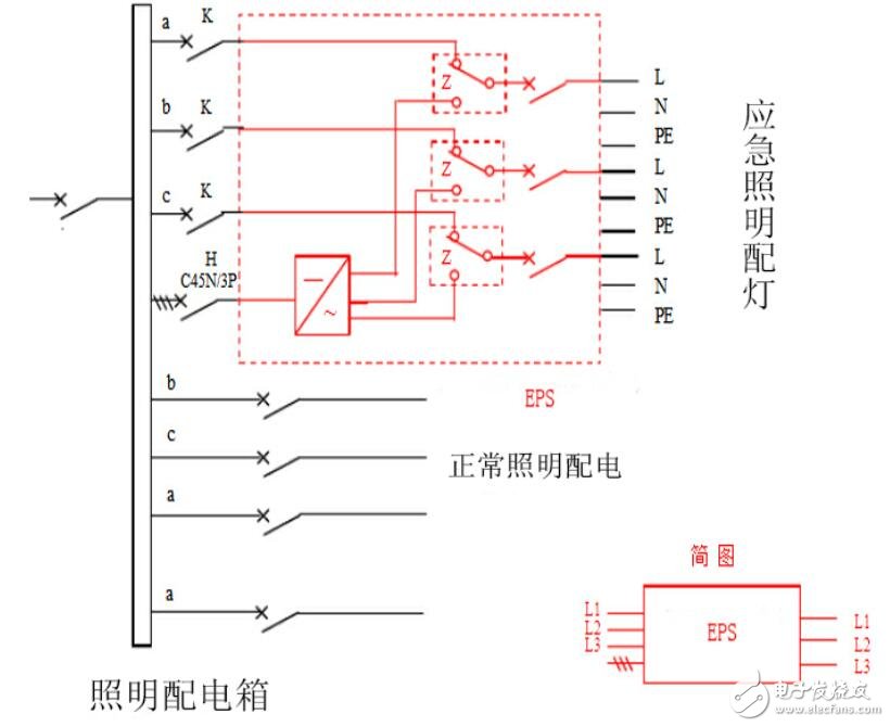 eps应急照明电源接线图